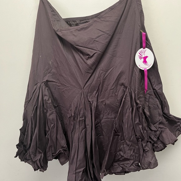 NWT Y2K brown cotton a line skirt - Picture 3 of 4